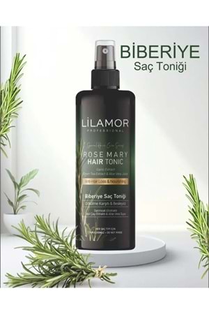 Lilamor Biberiye Suyu Dökülme Karşıtı ve Hızlı Uzamaya Yardımcı Tonik 250ml