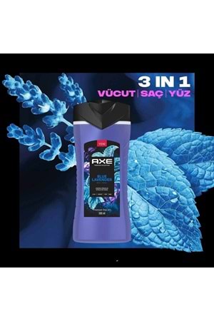 Axe Premium Collection Duş Jeli Blue Lavender 3 in 1 Vücut Saç Yüz 300 ml
