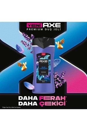 Axe Premium Collection Duş Jeli Blue Lavender 3 in 1 Vücut Saç Yüz 300 ml