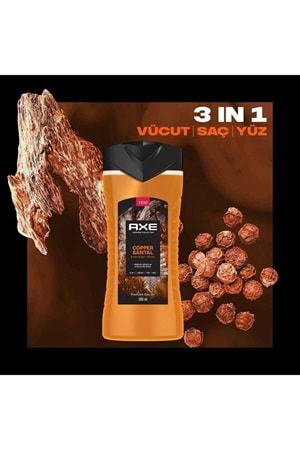 Axe Premium Collection Duş Jeli Copper Santal 3 in 1 Vücut Saç Yüz 300 ml