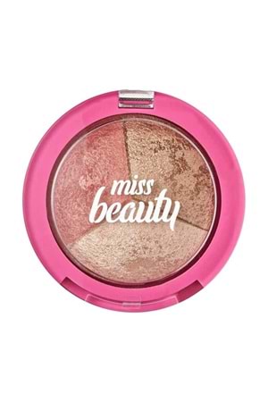 Golden Rose Miss Beauty Glow Baked Trio - Glow Baked Trio - Allık Bronzlaştırıcı Aydınlatıcı