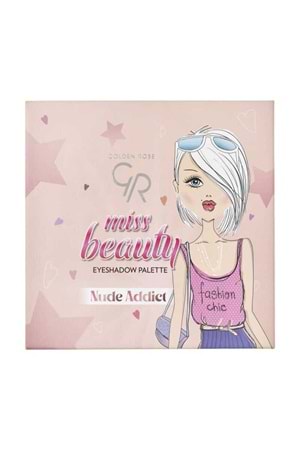 Golden Rose Miss Beauty Eyeshadow Palette - 02 Nude Addict - Far Paleti