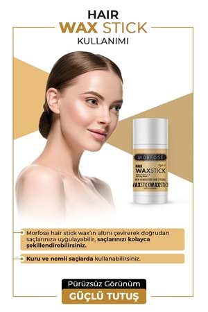 Morfose Stick Saç Wax 55 gr - Saç Sabitleyici, Güçlü Tutuş