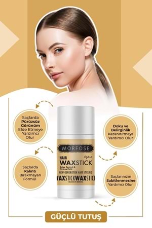 Morfose Stick Saç Wax 55 gr - Saç Sabitleyici, Güçlü Tutuş