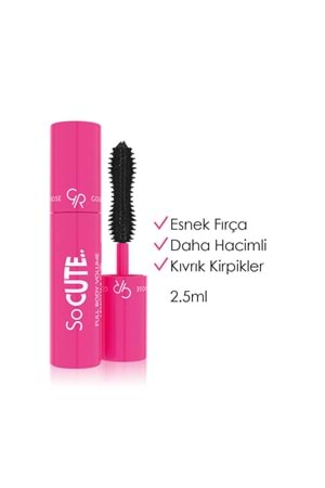 Golden Rose So Cute Full Body Volume Length&Curl Mascara - Black - Mini Maskara
