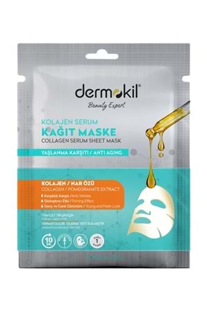 Dermokil Kağıt Kolajen Nar Maske Serum 28 gr.