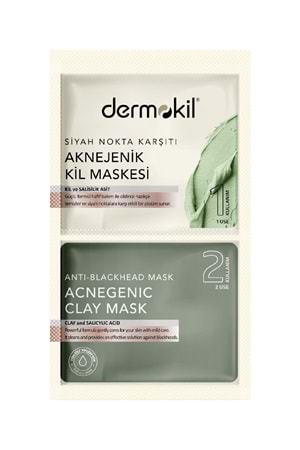Dermokil Siyah Nokta Karşıtı Kil Maske 2*7.5 ml.