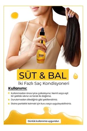 Morfose Boyalı ve Röfleli Saçlar İçin Çift Fazlı Süt & Bal Fön Suyu 240 ml