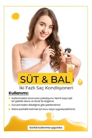 Morfose Boyalı ve Röfleli Saçlar İçin Çift Fazlı Süt & Bal Fön Suyu 400 ml