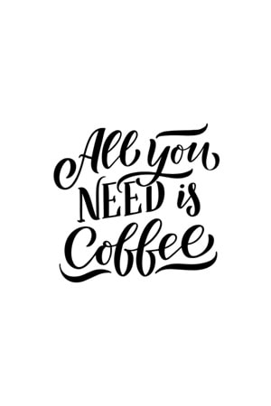 Win Ovro Premium Ultra Beyaz Porselen Kupa Bardak Çift Yönlü Baskılı - All You Need is Coffee