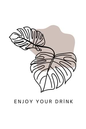 Win Ovro Premium Ultra Beyaz Porselen Kupa Bardak Çift Yönlü Baskılı - Enjoy Your Drink