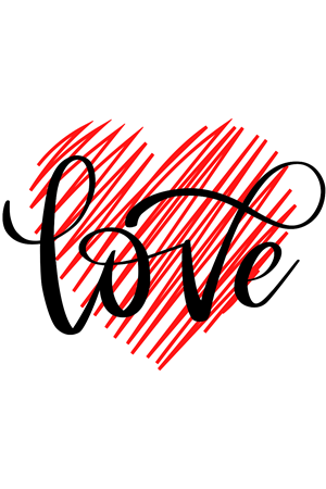 Win Ovro Premium Ultra Beyaz Porselen Kupa Bardak Çift Yönlü Baskılı - Love Kalp Aşk Kırmızı