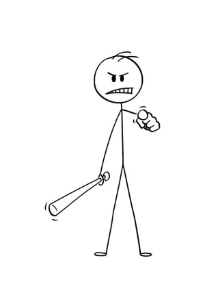 Win Ovro Premium Beyaz Porselen Hediye Kupa Bardak Çift Yönlü Baskı - Çizgiyle Anlat Çöp Adam Kızgın