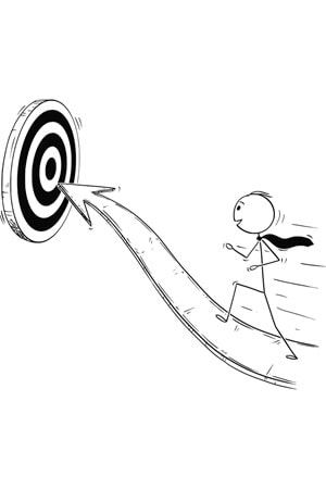 Win Ovro Premium Beyaz Porselen Hediye Kupa Bardak Çift Yönlü Baskı - Çizgiyle Anlat Çöp Adam Hedef