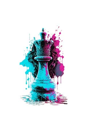 Win Ovro Premium Beyaz Porselen Hediye Kupa Bardak Çift Yön Baskı - Şah Kral Satranç Renkli Chess
