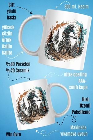 Win Ovro Premium Beyaz Porselen Hediye Kupa Bardak Çift Yön Baskı - Yolun Bittiği Yerde