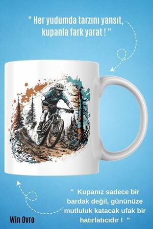 Win Ovro Premium Beyaz Porselen Hediye Kupa Bardak Çift Yön Baskı - Yolun Bittiği Yerde