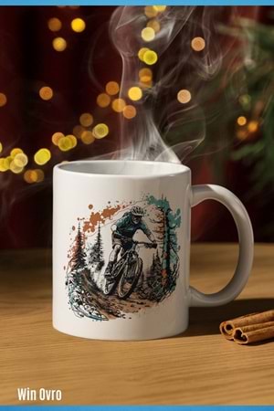 Win Ovro Premium Beyaz Porselen Hediye Kupa Bardak Çift Yön Baskı - Yolun Bittiği Yerde