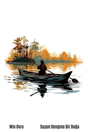 Win Ovro Premium Beyaz Porselen Hediye Kupa Bardak Çift Yön Baskı - Suyun Dengine Bir Doğa