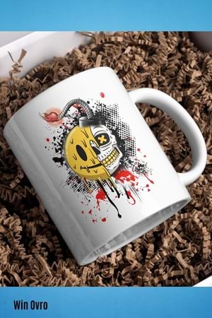 Win Ovro Premium Beyaz Porselen Hediye Kupa Bardak Çift Yön Baskı - Al Sana Bombe Patlayan Çelişki