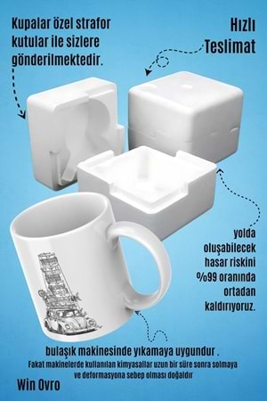 Win Ovro Premium Beyaz Porselen Hediye Kupa Bardak Çift Yön Baskı -The load of the Beetle is heavy