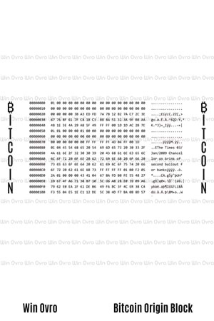 Win Ovro Premium Beyaz Porselen Hediye Çift Yön Baskılı Kupa Bardak - Bitcoin Origin Block