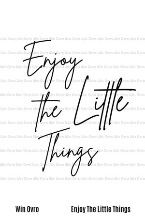 Win Ovro Premium Beyaz Porselen Hediye Çift Yön Baskılı Kupa Bardak - Enjoy The Little Things