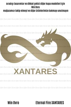 Win Ovro Premium Beyaz Porselen Hediye Çift Yön Baskılı Kupa Bardak - Eternal Fire XANTARES