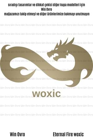 Win Ovro Premium Beyaz Porselen Hediye Çift Yön Baskılı Kupa Bardak - Eternal Fire woxic