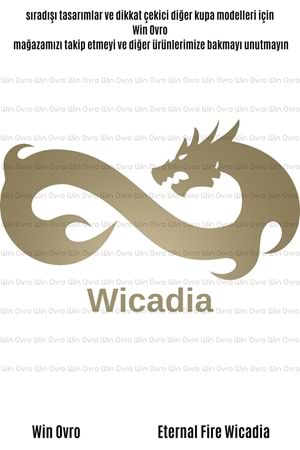 Win Ovro Premium Beyaz Porselen Hediye Çift Yön Baskılı Kupa Bardak - Eternal Fire Wicadia