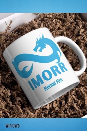 Win Ovro Premium Beyaz Porselen Hediye Çift Yön Baskılı Kupa Bardak - Eternal Fire IMORR