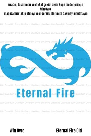 Win Ovro Premium Beyaz Porselen Hediye Çift Yön Baskılı Kupa Bardak - Eternal Fire Old