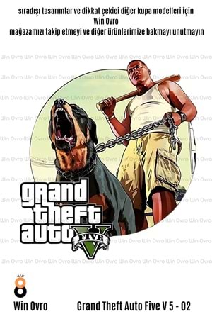Win Ovro Premium Beyaz Porselen Hediye Çift Yön Baskılı Kupa Bardak - Grand Theft Auto Five V 5 - 02