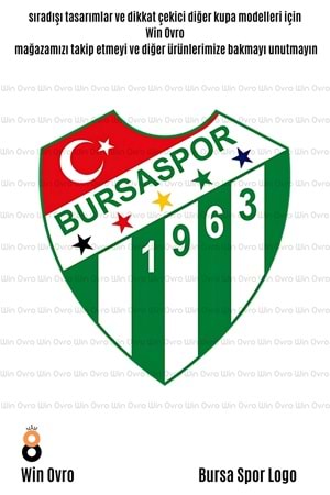 Win Ovro Premium Beyaz Porselen Hediye Çift Yön Baskılı Kupa Bardak - Bursa Spor Logo