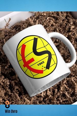 Win Ovro Premium Beyaz Porselen Hediye Çift Yön Baskılı Kupa Bardak - EskişehirSpor