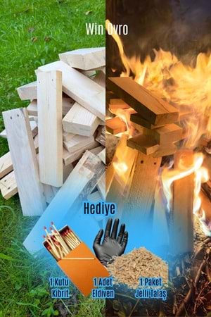 Win Ovro Yakacak Kuru Tahta Odun 5 Kg. Soba Semaver Şömine Mangal Kamp Doğa da Kullanmaya Uygun