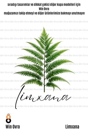 Win Ovro Premium Beyaz Porselen Hediye Çift Yön Baskılı Kupa Bardak - Eğrelti Otu Limhana Limxana