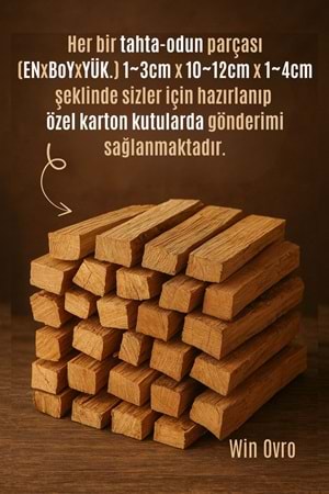 Win Ovro Semaver Yakacak Kuru Tahta Odun 2,5 Kg. Tutuşturmalık Soba Şömine Mangal Kamp Doğaya Uygun