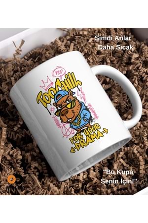 Win Ovro Premium Beyaz Porselen Hediye Çift Yön Baskılı Kupa Bardak - Too Chill For Your Drama