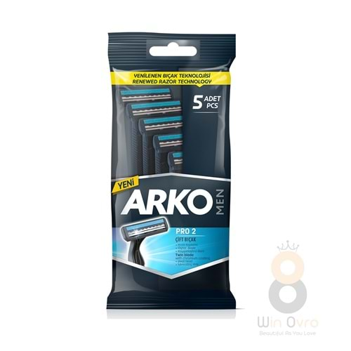 Arko Men T2 Pro Çift Bıçaklı Tıraş Bıçağı 5'li