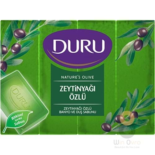 Duru Natural Olive Zeytinyağlı 4 Adet Banyo Sabunu 600Gr