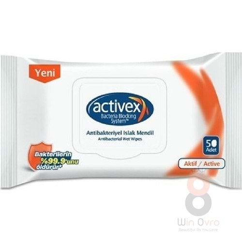 Activex Aktif Antibakteriyel 50 Yaprak Islak Mendil