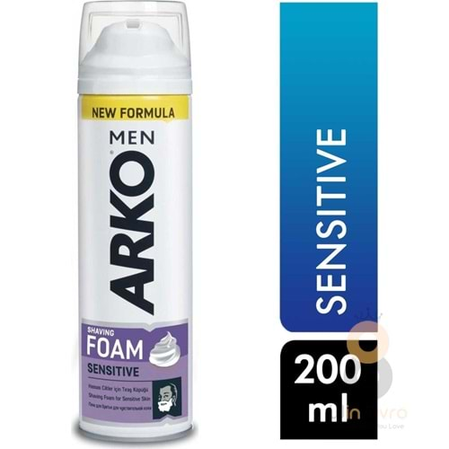 Arko Men Tıraş Köpüğü 200 ml Sensitive Tıraş Köpük ve Jelleri