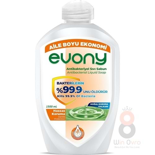 Evony Antibakteriyel Sıvı Sabun 1500 ml.