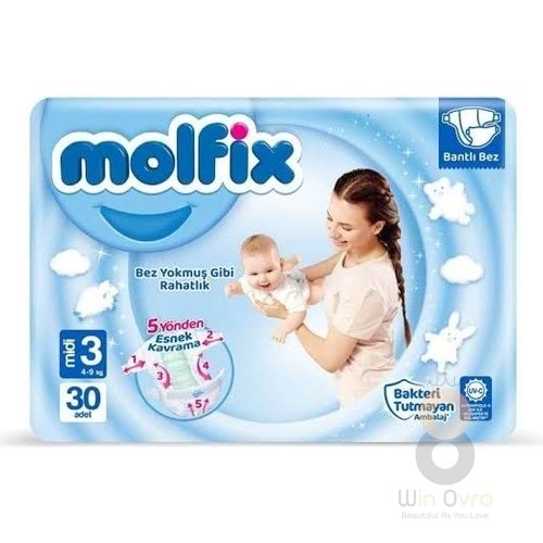 Molfix Bantlı Midi Bebek Bezi No.3 30'lu