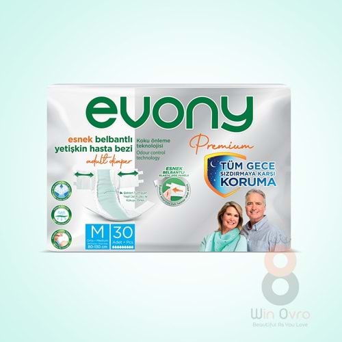 Evony Premium Yetişkin Bezi Medium 30 Adet