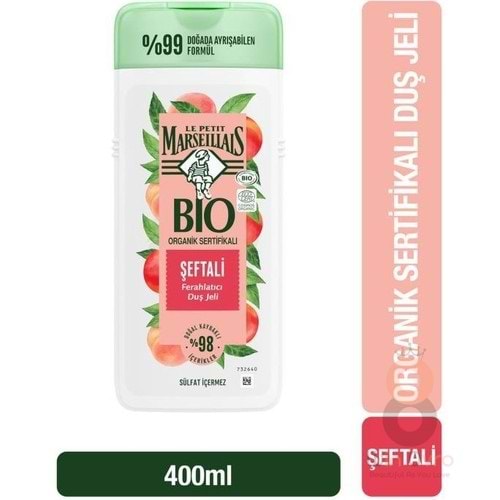 Le Petit Marseillais Bio Şeftali Duş Jeli 400 ml