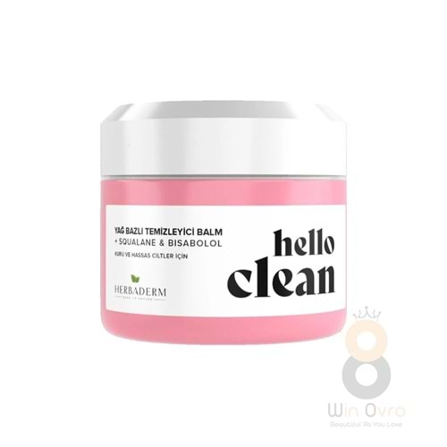 Herbaderm Hello Clean Kuru ve Hassas Ciltler Yağ Bazlı Temizleyici Balm