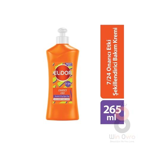 Elidor 7/24 Şekillendirici Saç Bakım Kremi Onarıcı Etki Keratin & Çay Ağacı Yağı 265 Ml