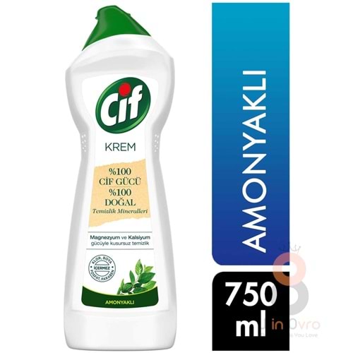 Cif Krem Temizleyici 750 Ml Güç Ve Işıltı Amonyaklı